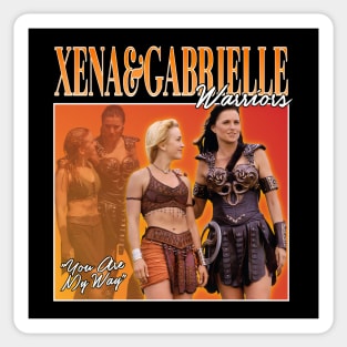 Xena & Gabrielle Retro Sticker